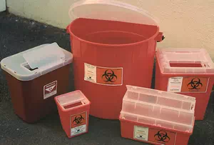 Container,sharps,leak-resistant,w\lid-M